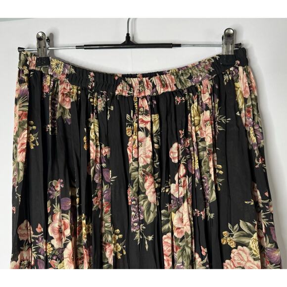 Vtg Compognie Internationale Express Floral Fairy Cottagecore Maxi Skirt M - Picture 2 of 9